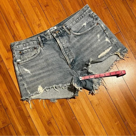 Agolde Parker Vintage Cut Off Distressed Jean Shorts Size 29 - Picture 13 of 15